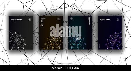 Cover design background spider webs sustaible use for cover, poster, etc. Stock Vector