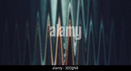 A textured abstract background featuring a series of vertical, rhythmic wavy lines in shades of teal, blue, and warm bronze against a dark backdrop. Stock Photo