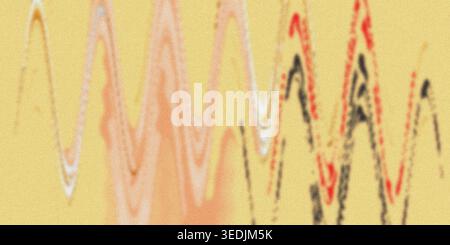 A soft abstract background with flowing zigzag lines in shades of yellow, orange, and hints of red and black, creating a gentle wave-like movement. Stock Photo