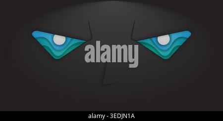 serious face, angry face background design Stock Vector