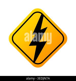 lightning sign, thunder sign, strom sign design Stock Vector
