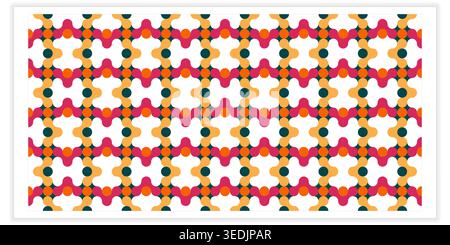 colorful geometric mosaic illustration with creative abstract shapes. scattered on a white background Stock Vector