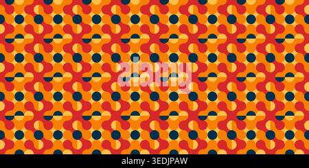abstract geometric mosaic illustration with creative abstract shapes. orange color Stock Vector