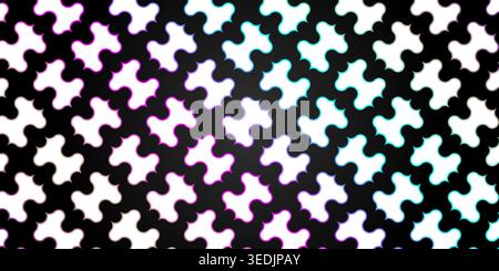 diagonal pattern of colorful H and I letters background Stock Vector