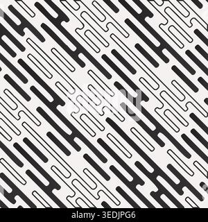 round line texture. seamless pattern. shape remove diagonal geometric background Stock Vector