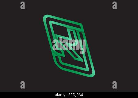 logo with the letters r and j in one shape Stock Vector
