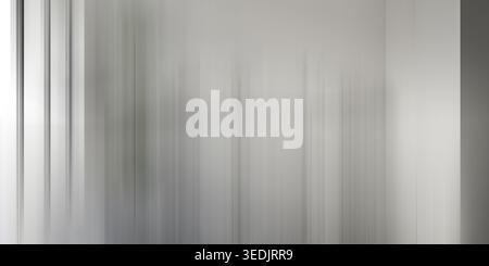 A clean, minimalist abstract background with soft vertical grey and silver light lines, creating a smooth and professional metallic texture. Stock Photo