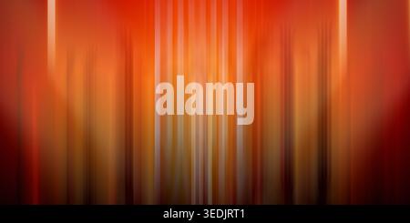 A vibrant abstract background featuring a series of vertical lines and light streaks in warm tones of orange, red, and yellow, creating a dynamic effe Stock Photo