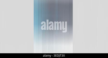 An abstract digital art background featuring a series of thin, vertical lines with a soft gradient transition from light blue to muted grey tones. Stock Photo