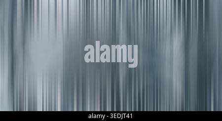A textured abstract background composed of vertical grey and silver lines, creating a metallic or brushed steel effect with varying light intensities. Stock Photo