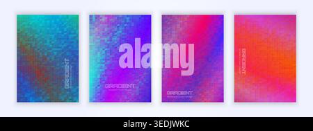 gradient cover, pixel style, mosaic style, gradient blur, new textures for your design Stock Vector