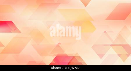 Geometric background of various perspective square shapes, simple and simple brown cream color Stock Vector