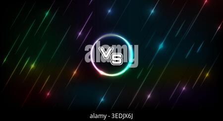 versus background with a touch of sparkling ligh Stock Vector