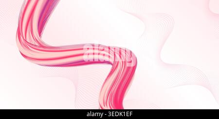 rose gold wavy line on white background, Luxury Design background Stock Vector