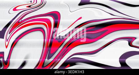 Stunning abstract marble texture featuring vibrant pink, purple, and white colors, creating a captivating visual effect with smooth, flowing lines and Stock Photo