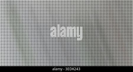 A bright, clean abstract background featuring a uniform grid of small, metallic silver circles, creating a textured, industrial appearance. Stock Photo