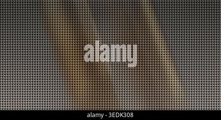 This image displays a gray and brown textured surface featuring small dots in a grid pattern with a gradient effect that transitions from dark to ligh Stock Photo