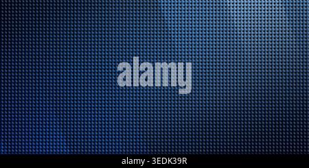 Abstract background featuring a grid of small, reflective dark blue squares or dots, creating a halftone pattern with a gradient lighting effect from Stock Photo