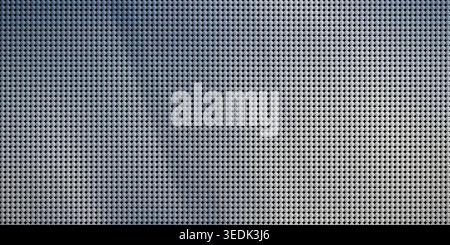 High-resolution background featuring a light blue and grey metallic grid pattern with small circular elements for a modern industrial look. Stock Photo