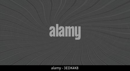 A monochromatic abstract background featuring a swirling vortex pattern with radial lines in various shades of gray. Stock Photo