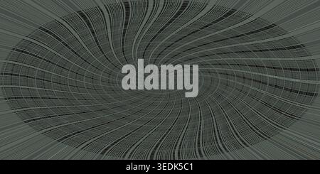 A high-contrast abstract image featuring a dense, dark vortex of swirling black lines and intricate grid textures on a dark grey background. Stock Photo