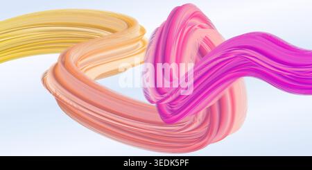 Colorful graphic design background featuring a purple and orange line with many different colored Stock Vector