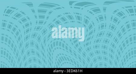 A monochromatic abstract background featuring a distorted, wavy grid pattern in varying shades of blue. Stock Photo