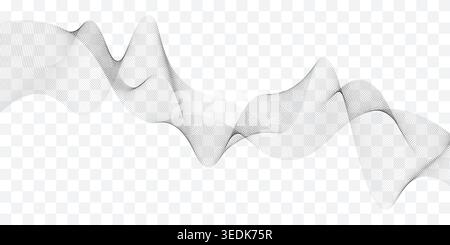 Abstract wave element for design. Digital frequency track equalizer. Stylish dotted line art background Stock Vector