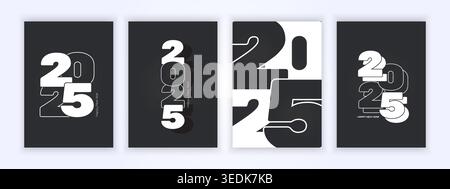 cover design for the new year 2025 Stock Vector