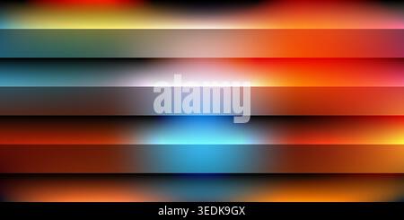 A vibrant, multi-colored gradient background featuring horizontal layered bars with soft lighting and a smooth, modern aesthetic. Stock Photo