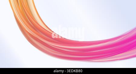 Colorful graphic design background featuring a pink and orange line Stock Vector