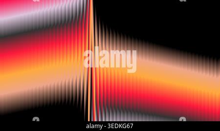 Abstract orange and pink glass ripple pattern background with reflective wave texture Stock Vector