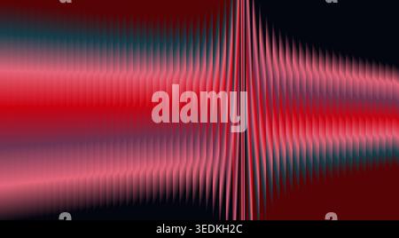 Abstract red and pink glass ripple pattern background with reflective wave texture Stock Vector