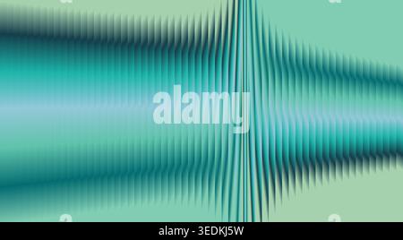 Abstract teal glass ripple pattern background with symmetrical reflective wave texture Stock Vector