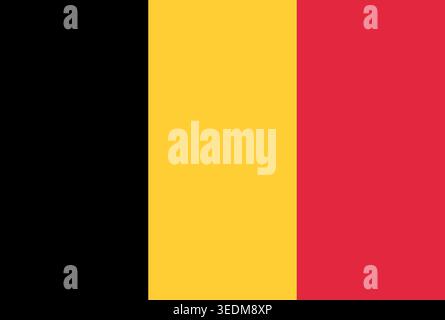 Flag of Belgium. Belgium National Flag. Vector Illustration. Stock Vector