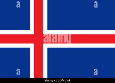 Flag of Iceland. Iceland National Flag. Vector Illustration. Stock Vector