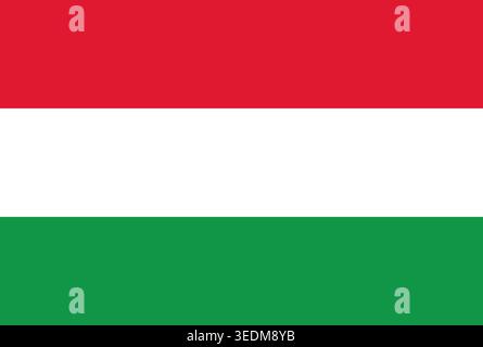 Flag of Hungary. Hungary National Flag. Vector Illustration. Stock Vector
