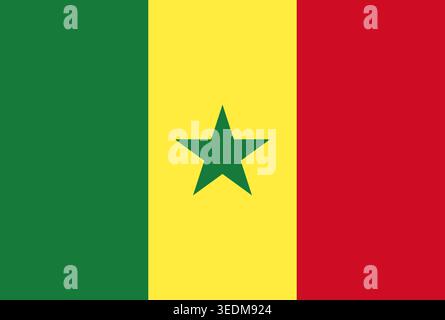 Flag of Senegal. Senegal National Flag. Vector Illustration. Stock Vector