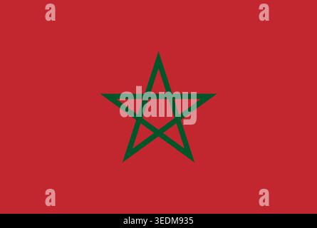 Flag of Morocco. Morocco National Flag. Vector Illustration. Stock Vector