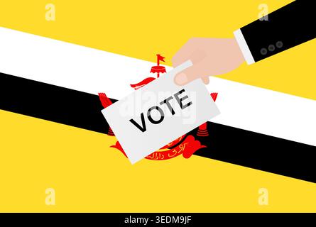 Election in Brunei. Election Concept. Vector Illustration. Stock Vector