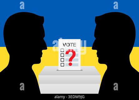 Election in Ukraine. Election Concept. Vector Illustration. Stock Vector