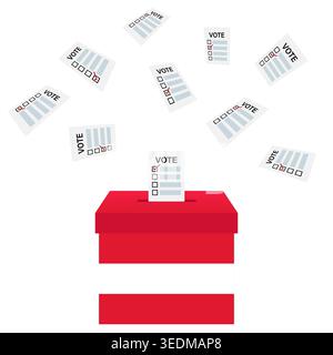 Election in Austria. Election Concept. Vector Illustration. Stock Vector