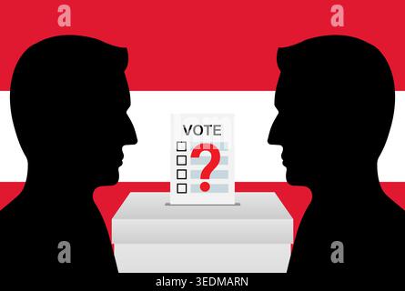 Election in Austria. Election Concept. Vector Illustration. Stock Vector