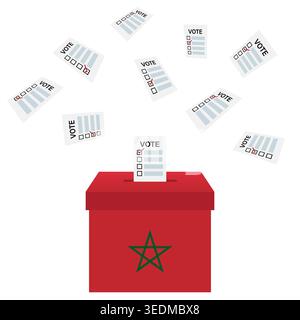 Election in Morocco. Election Concept. Vector Illustration. Stock Vector