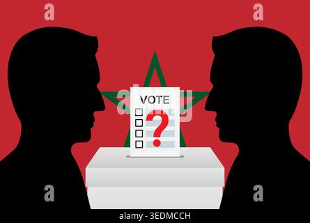 Election in Morocco. Election Concept. Vector Illustration. Stock Vector