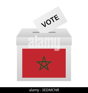 Election in Morocco. Election Concept. Vector Illustration. Stock Vector