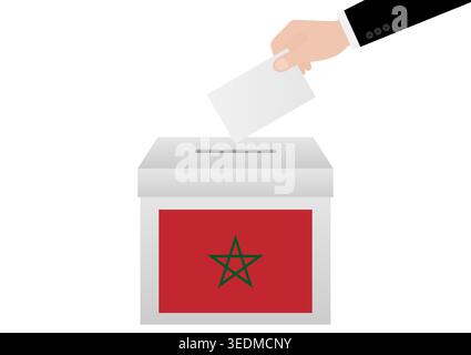 Election in Morocco. Election Concept. Vector Illustration. Stock Vector