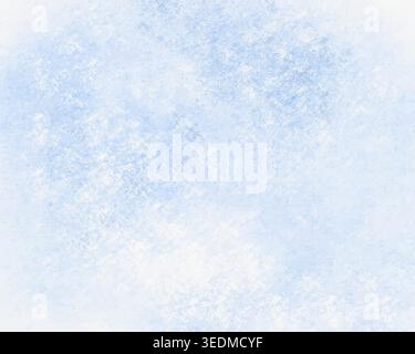 Snowy and frosty abstract watercolor background with blue gradient and icy texture. Delicate winter wash on paper with subtle splashes and airy white space, perfect for seasonal design and branding. Stock Vector