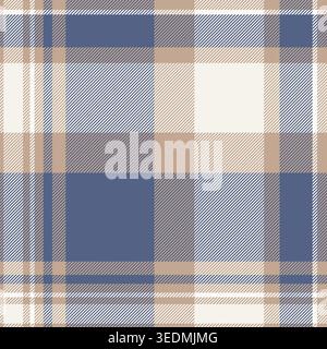 Plaid seamless pattern. Check line. Repeating tartan checks design. Repeated scottish stripe flannel. Scotland fabric prints. Gingham twill lattice Stock Vector