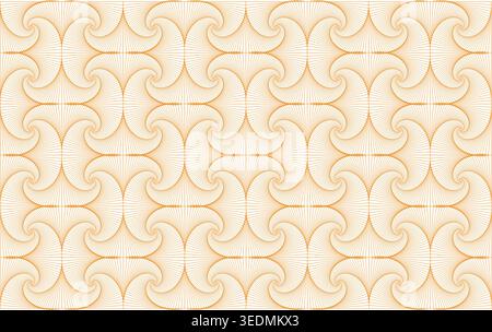Abstract geometric pattern with alternating checkerboard squares and swirling lines. Stock Vector
